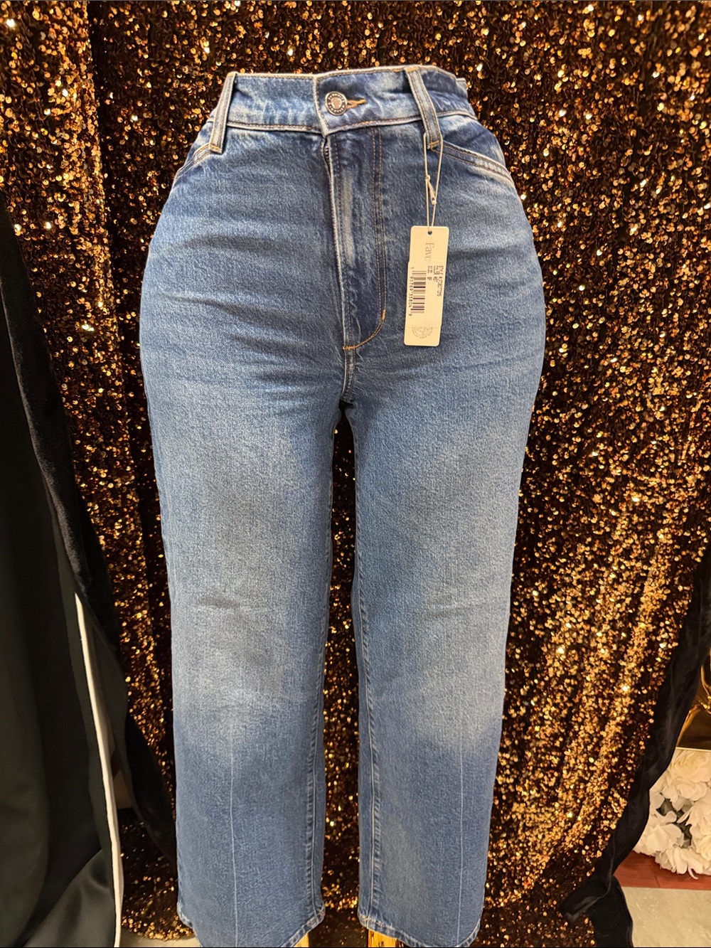 Favorite Daughter High-Rise Straight Leg Jeans - Light Blue Wash